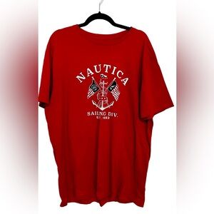 NWOT Nautical Short Sleeve T-Shirt, Size XL, Red